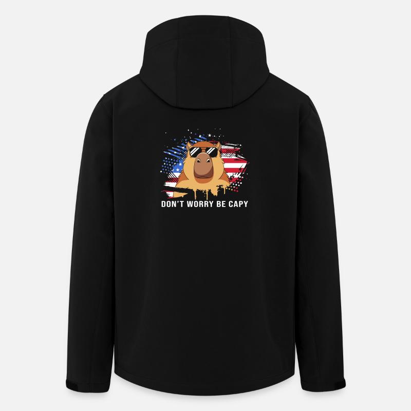 Capybara - Recycelte Männer Softshell-Jacke von Stanley/Stella - Schwarz