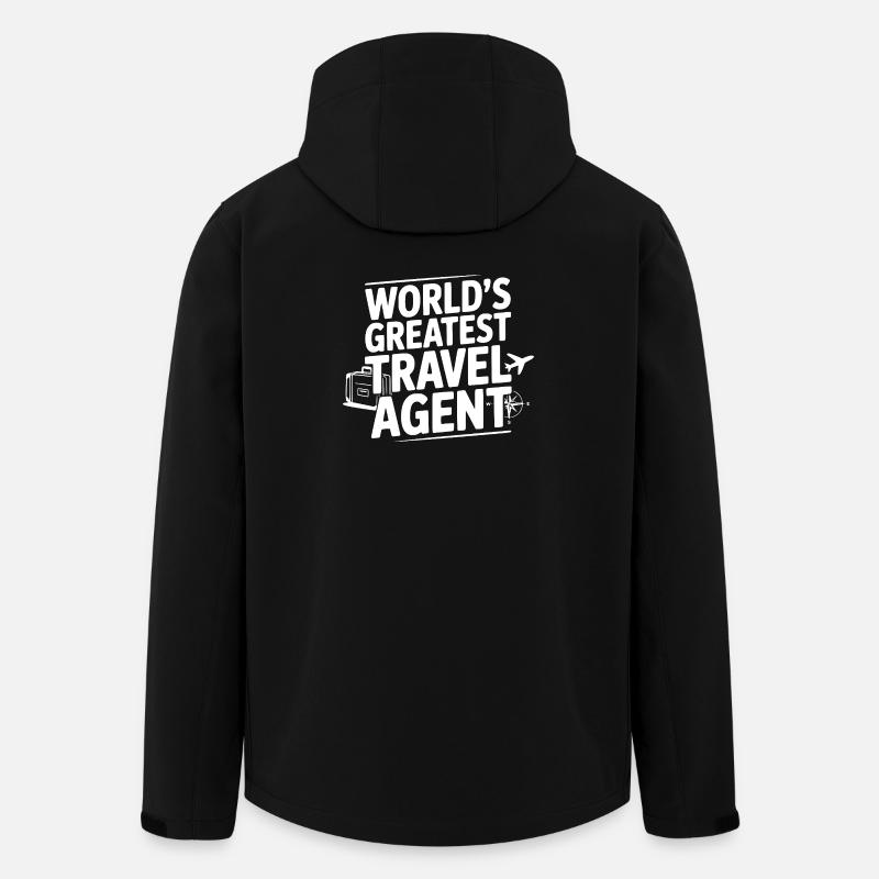 World's Greatest Travel Agent - Men’s Recycled Softshell Jacket by Stanley/Stella - black