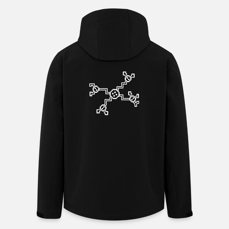 Neuron Nerve Cell Pixel 8-Bit - Veste softshell homme en polyester recyclé Stanley/Stella - noir