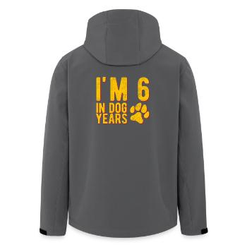 J’ai 6 ans dans les années de chien, 40 ans d’anniversaire, c’est drôle - Veste softshell homme en polyester recyclé Stanley/Stella - noir - Dos - AI Model Male 185 light (185cm)