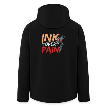 Ink Over Pain Tattoo Machine Design - Men’s Recycled Softshell Jacket by Stanley/Stella - black - Back - AI Model Male 185 light (185cm)