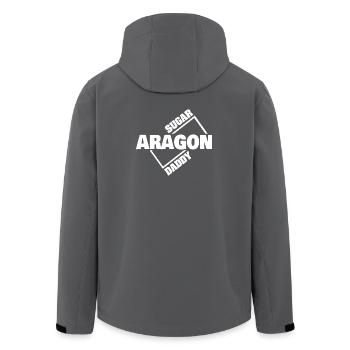 Geld Aragon - Recycelte Männer Softshell-Jacke von Stanley/Stella - Anthrazit - Hinten - AI Model Male 185 light (185cm)