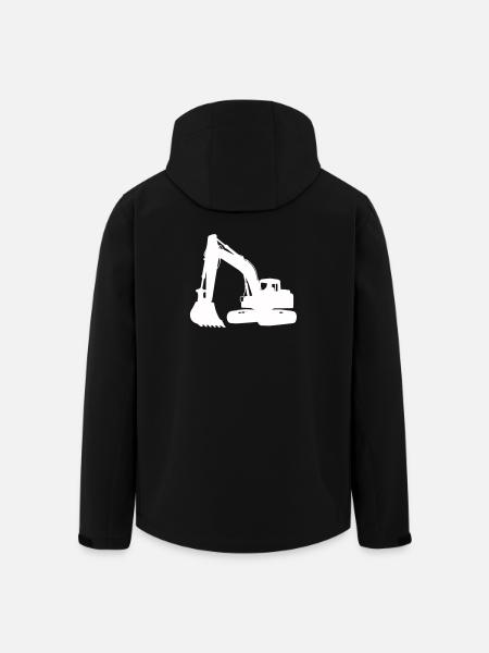 Bagger Silhouette für Baudesign - Recycelte Männer Softshell-Jacke von Stanley/Stella - Schwarz