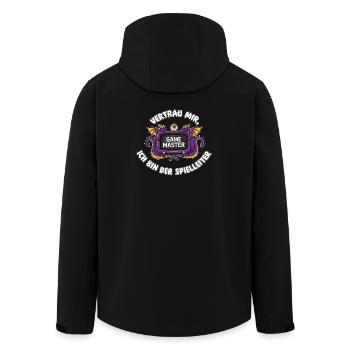 Pen and Paper, RPG, Rollenspiel, Spielleiter, D20, - Recycelte Männer Softshell-Jacke von Stanley/Stella - Schwarz - Hinten - AI Model Male 185 light (185cm)