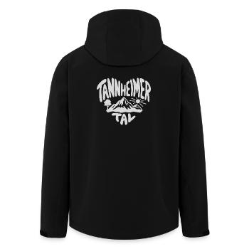 Tannheimer Tal Herz und Typo - Recycelte Männer Softshell-Jacke von Stanley/Stella - Schwarz - Hinten - AI Model Male 185 light (185cm)