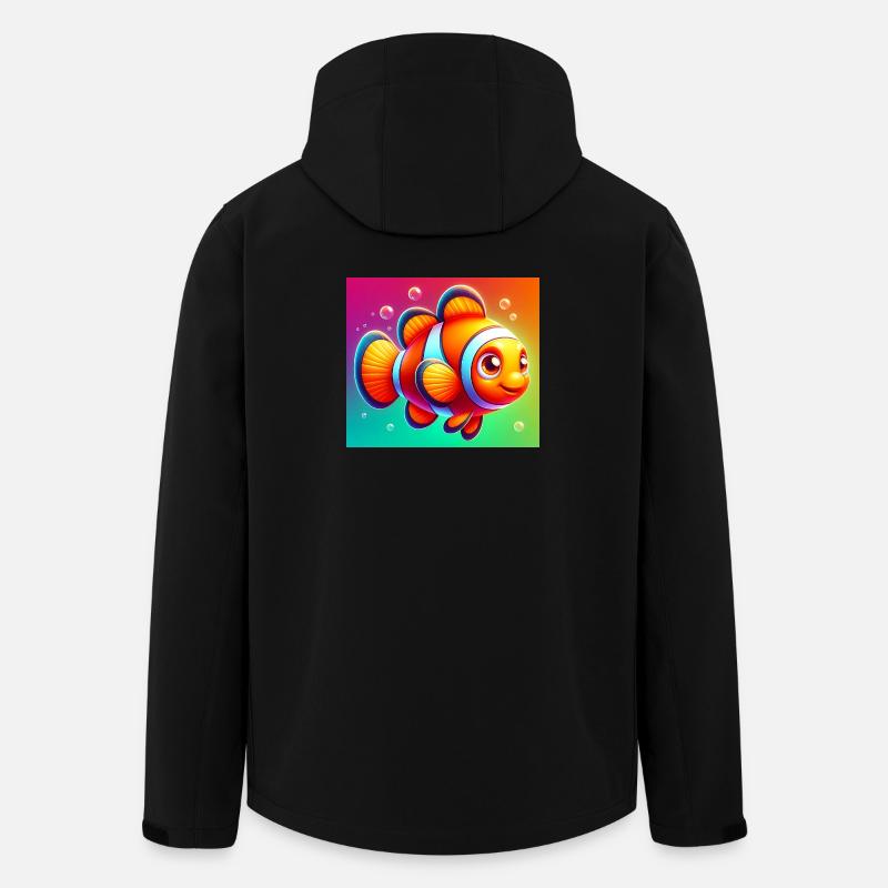 Clownfisch - Recycelte Männer Softshell-Jacke von Stanley/Stella - Schwarz