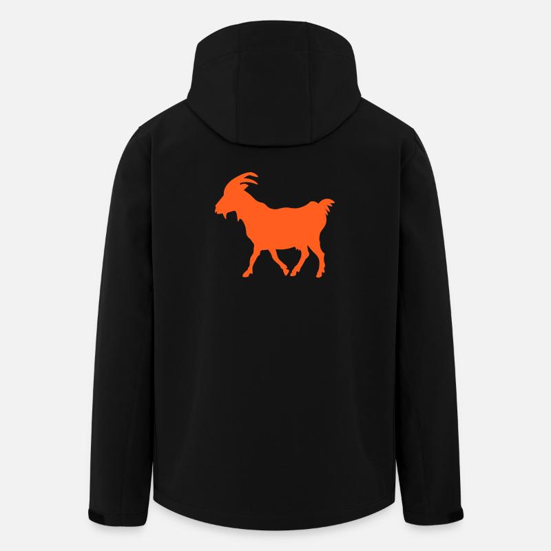 Ziege orange GOAT - Men’s Recycled Softshell Jacket by Stanley/Stella - black