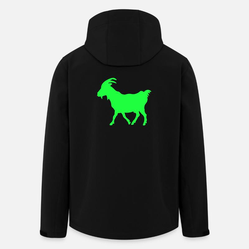 GOAT Ziege neon grün - Recycelte Männer Softshell-Jacke von Stanley/Stella - Schwarz