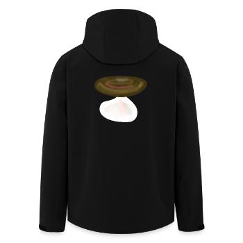 Pilz Pilze Natur - Recycelte Männer Softshell-Jacke von Stanley/Stella - Schwarz - Hinten - AI Model Male 185 light (185cm)
