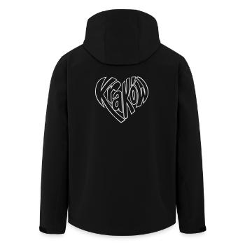 Krakau, Krakow Herz Typografie - Recycelte Männer Softshell-Jacke von Stanley/Stella - Schwarz - Hinten - AI Model Male 185 light (185cm)