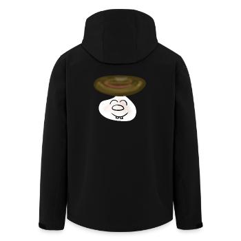 Lustiger Pilz Pilze Kinder - Recycelte Männer Softshell-Jacke von Stanley/Stella - Schwarz - Hinten - AI Model Male 185 light (185cm)