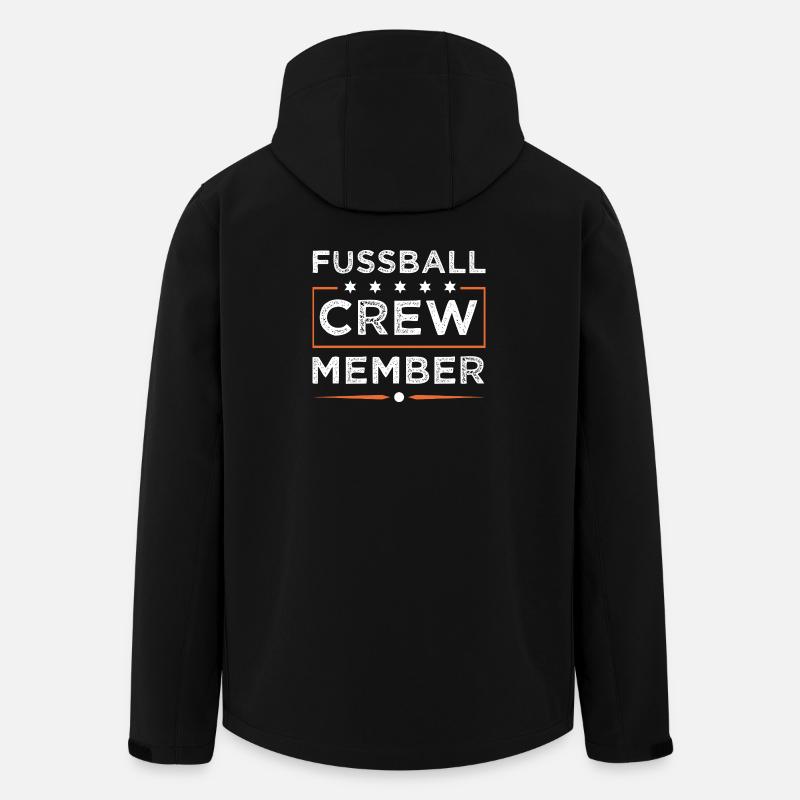 Fussball Crew - Recycelte Männer Softshell-Jacke von Stanley/Stella - Schwarz