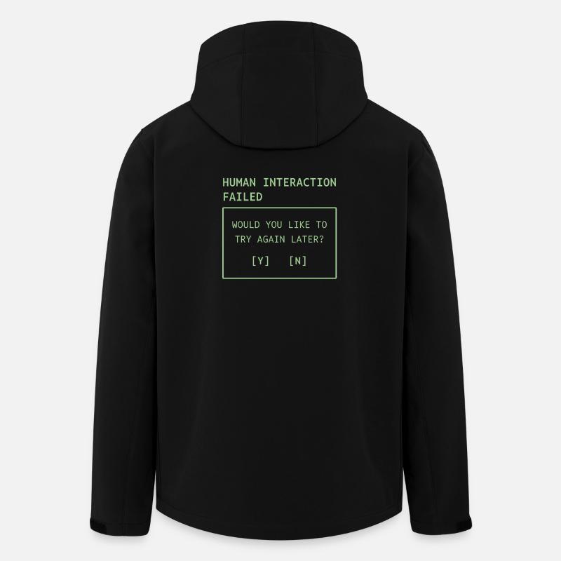 Menschliche Interaktion gescheitert - Recycelte Männer Softshell-Jacke von Stanley/Stella - Schwarz