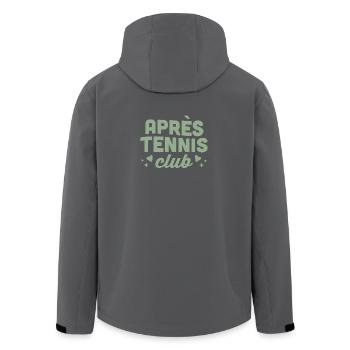 Apres Tennis Club Mädchen-Party-Ästhetik - Recycelte Männer Softshell-Jacke von Stanley/Stella - Schwarz - Hinten - AI Model Male 185 light (185cm)