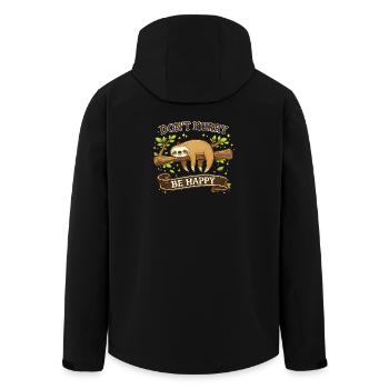 Funny Sloth Lover Gift Coffee Mug - Men’s Recycled Softshell Jacket by Stanley/Stella - black - Back - AI Model Male 185 light (185cm)