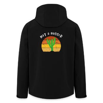 Cactus vintage drôle - Pas un câlin - Veste softshell homme en polyester recyclé Stanley/Stella - noir - Dos - AI Model Male 185 light (185cm)