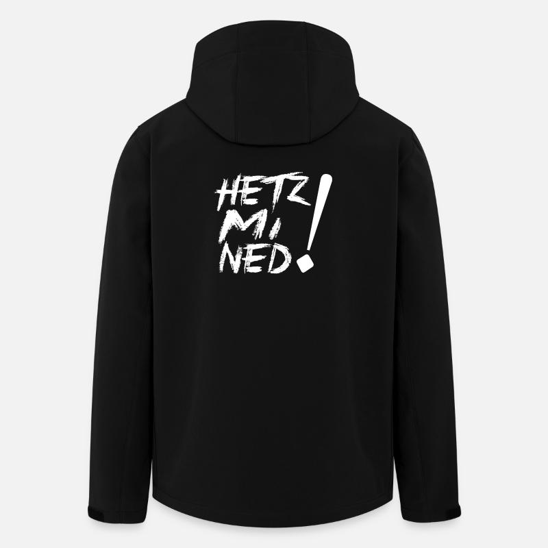 HETZ MI NED! - Recycelte Männer Softshell-Jacke von Stanley/Stella - Schwarz