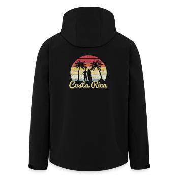 Surfer Costa Rica - Recycelte Männer Softshell-Jacke von Stanley/Stella - Schwarz - Hinten - AI Model Male 185 light (185cm)