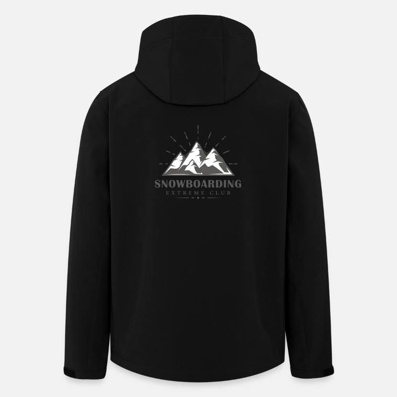 Snow Mountain Snowboard Design - Recycelte Männer Softshell-Jacke von Stanley/Stella - Schwarz