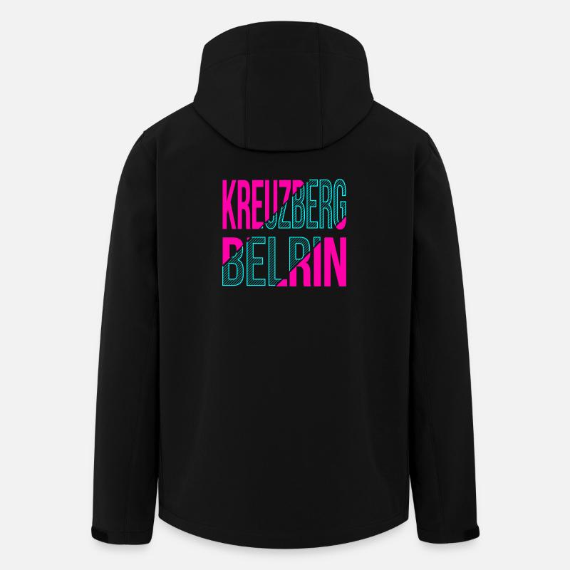 Kreuzberg Berlin Design - Recycelte Männer Softshell-Jacke von Stanley/Stella - Schwarz
