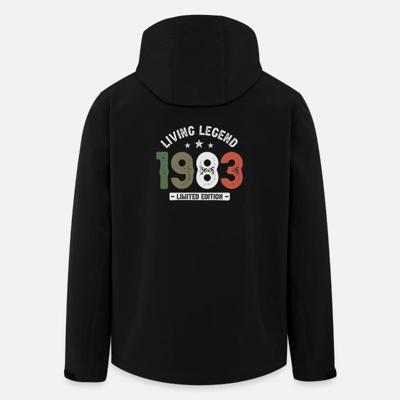 Living Legend 1983 Édition Limitée - Veste softshell homme en polyester recyclé Stanley/Stella - noir