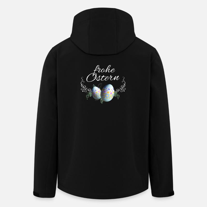 Frohe Ostern Osterei Deko - Recycelte Männer Softshell-Jacke von Stanley/Stella - Schwarz
