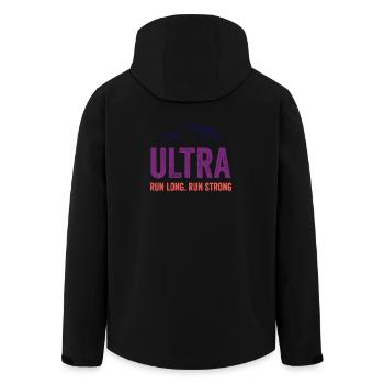Ultra Running - Run Long. Run Strong. - Men’s Recycled Softshell Jacket by Stanley/Stella - black - Back - AI Model Male 185 light (185cm)