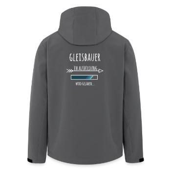 Gleisbauer Ausbildung Beruf Geschenk - Recycelte Männer Softshell-Jacke von Stanley/Stella - Anthrazit - Hinten - AI Model Male 185 light (185cm)