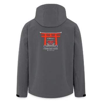 Japon, Kyoto, Sanctuaire Fushimi Inari - Taisha - Veste softshell homme en polyester recyclé Stanley/Stella - charbon - Dos - AI Model Male 185 light (185cm)