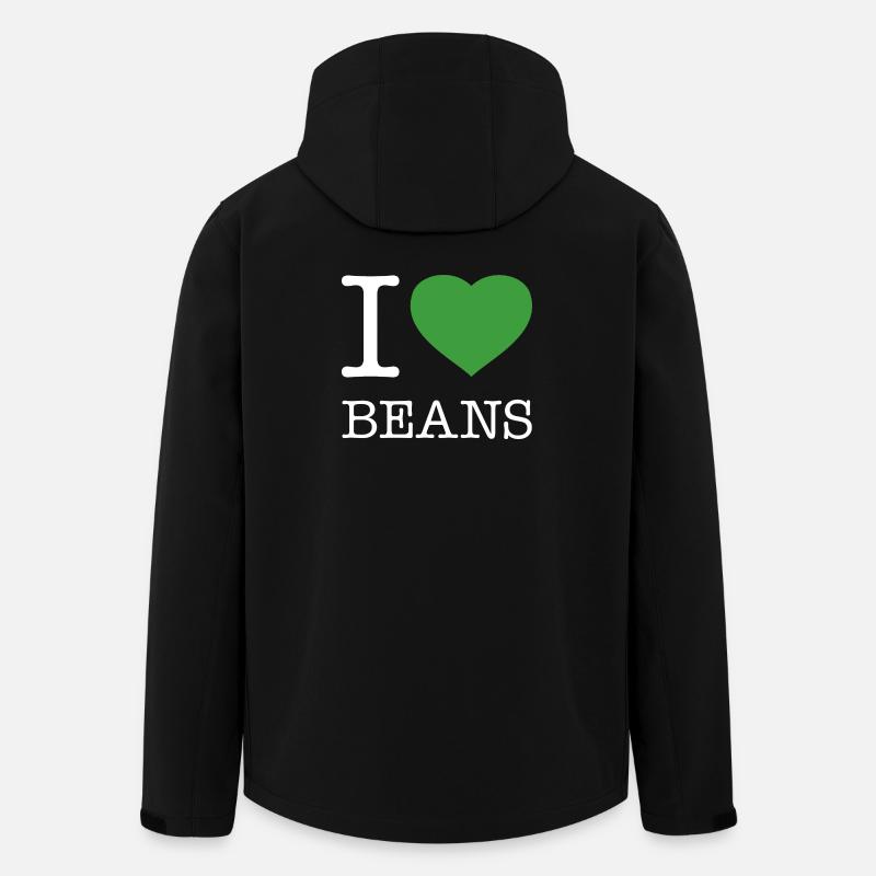 J’AIME LES HARICOTS Bohnen - Veste softshell homme en polyester recyclé Stanley/Stella - noir