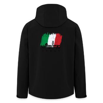Italienisches Stadtbild Brush Flagge - Recycelte Männer Softshell-Jacke von Stanley/Stella - Schwarz - Hinten - AI Model Male 185 light (185cm)