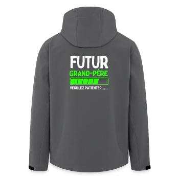 Zukünftiger Großvater - Recycelte Männer Softshell-Jacke von Stanley/Stella - Schwarz - Hinten - AI Model Male 185 light (185cm)