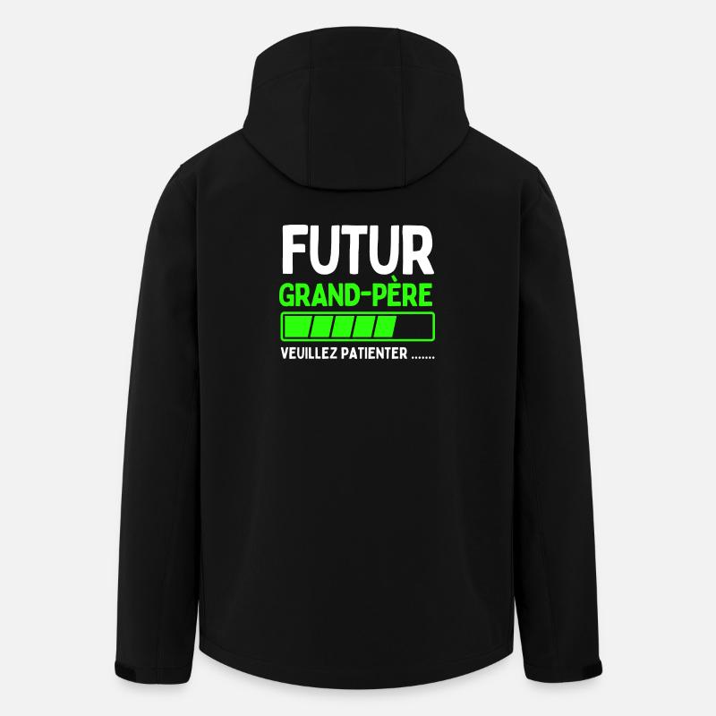 Zukünftiger Großvater - Recycelte Männer Softshell-Jacke von Stanley/Stella - Schwarz