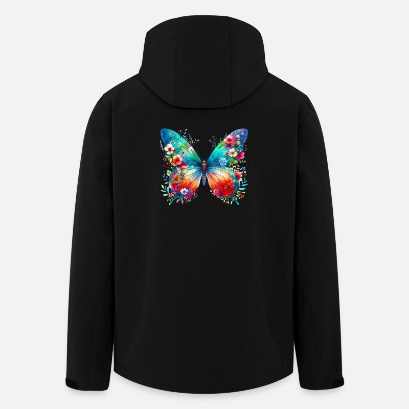 Papillon - Veste softshell homme en polyester recyclé Stanley/Stella - noir