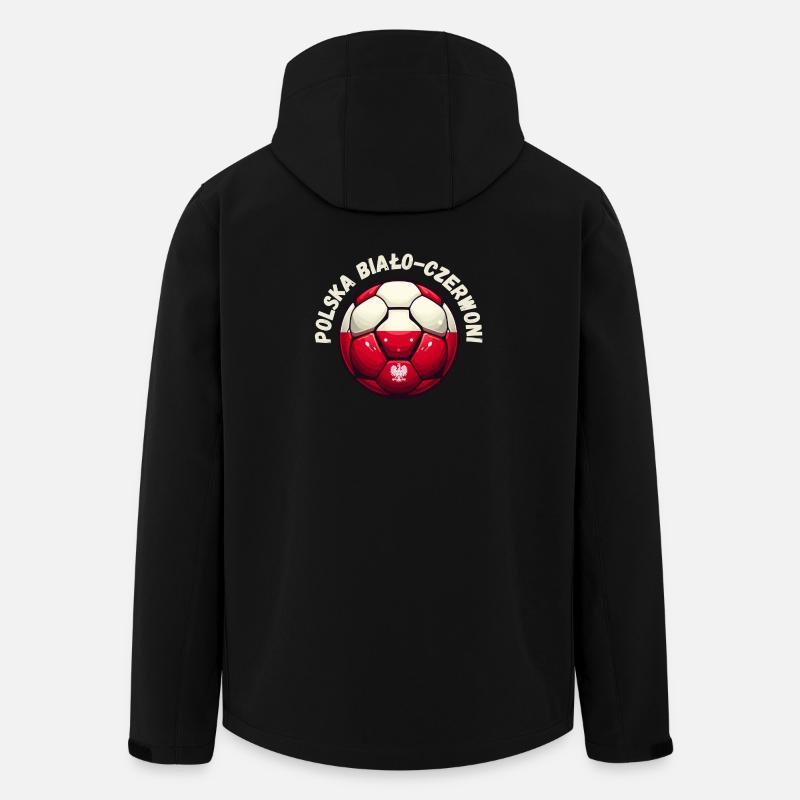 Polnischer Fußball - Recycelte Männer Softshell-Jacke von Stanley/Stella - Schwarz