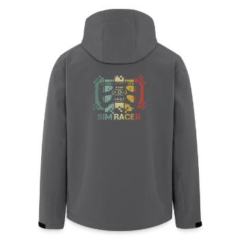 Rétro Sim Racer SimRacing Vintage Volant Gamer - Veste softshell homme en polyester recyclé Stanley/Stella - noir - Dos - AI Model Male 185 light (185cm)