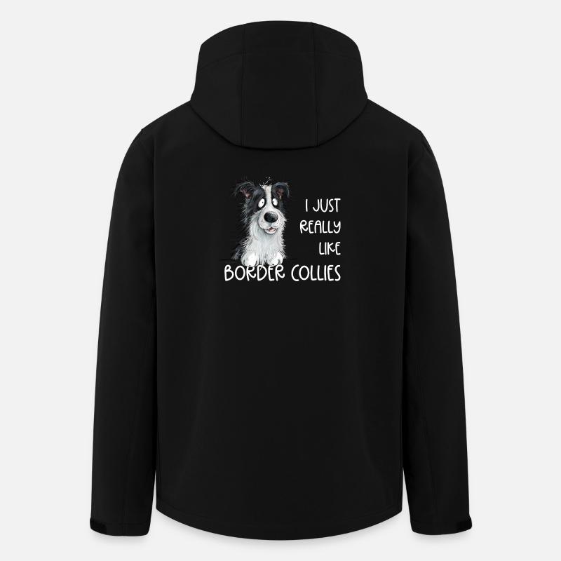 Drolliger Border Collie Hund Spruch - Recycelte Männer Softshell-Jacke von Stanley/Stella - Schwarz