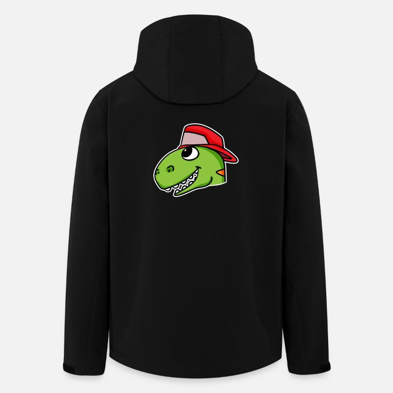 Tête de dinosaure Dino - Veste softshell homme en polyester recyclé Stanley/Stella - noir
