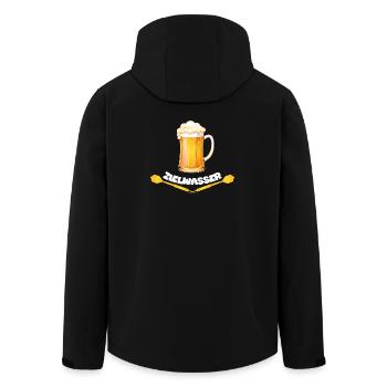 Darts Zielwasser Bierkrug Dartpfeile - Recycelte Männer Softshell-Jacke von Stanley/Stella - Schwarz - Hinten - AI Model Male 185 light (185cm)