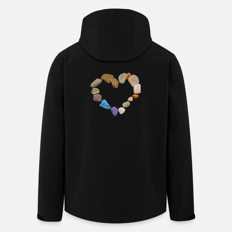 Herz aus bunten Steinen - Recycelte Männer Softshell-Jacke von Stanley/Stella - Schwarz