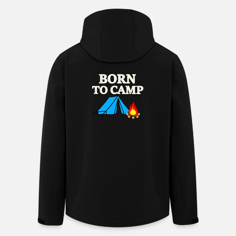 Born To Camp - Recycelte Männer Softshell-Jacke von Stanley/Stella - Schwarz