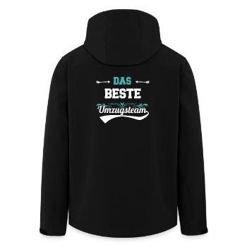 Umzugshelfer Umzugsteam Einweihung Design - Recycelte Männer Softshell-Jacke von Stanley/Stella - Schwarz - Hinten - AI Model Male 185 light (185cm)