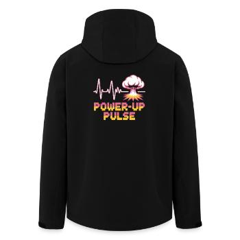 Power Up Pulse Pop Culture Rétro Jeu vidéo - Veste softshell homme en polyester recyclé Stanley/Stella - noir - Dos - AI Model Male 185 light (185cm)
