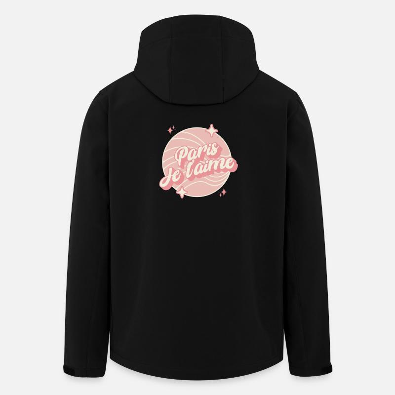 paris Ich liebe dich - Recycelte Männer Softshell-Jacke von Stanley/Stella - Schwarz