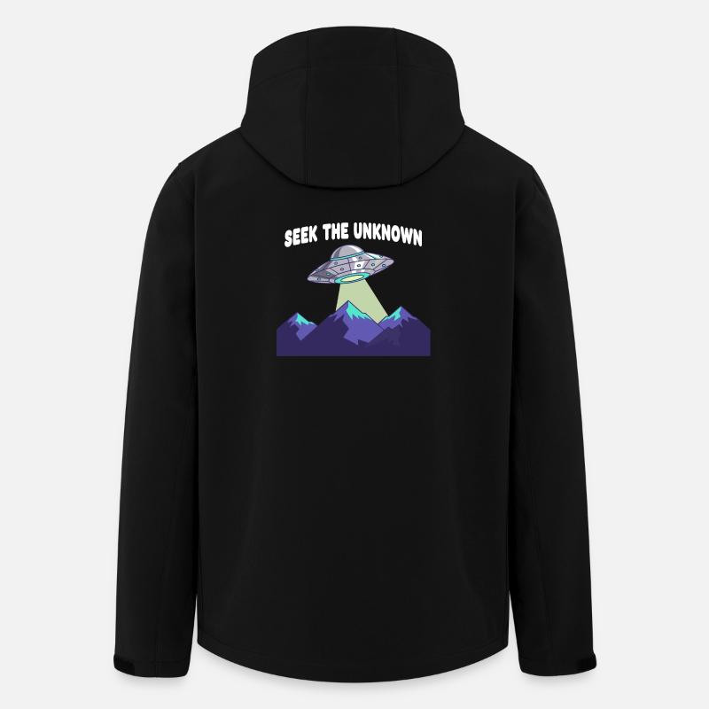 UFO over mountain ranges - Men’s Recycled Softshell Jacket by Stanley/Stella - black