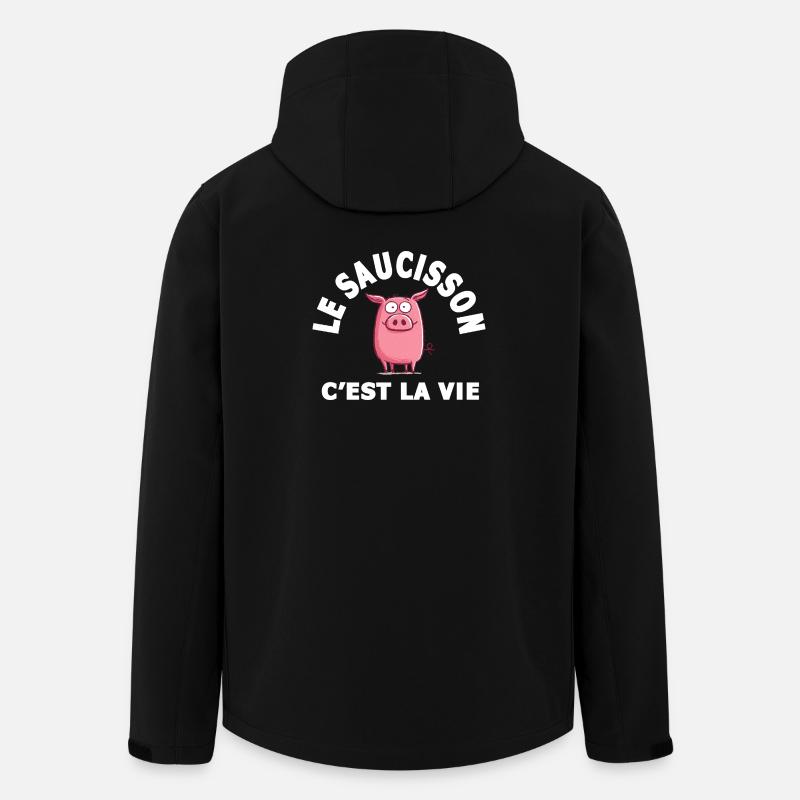 Wurst ist Lebenshumor - Recycelte Männer Softshell-Jacke von Stanley/Stella - Schwarz