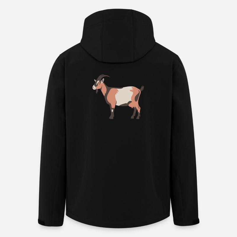 Ziege - Recycelte Männer Softshell-Jacke von Stanley/Stella - Schwarz