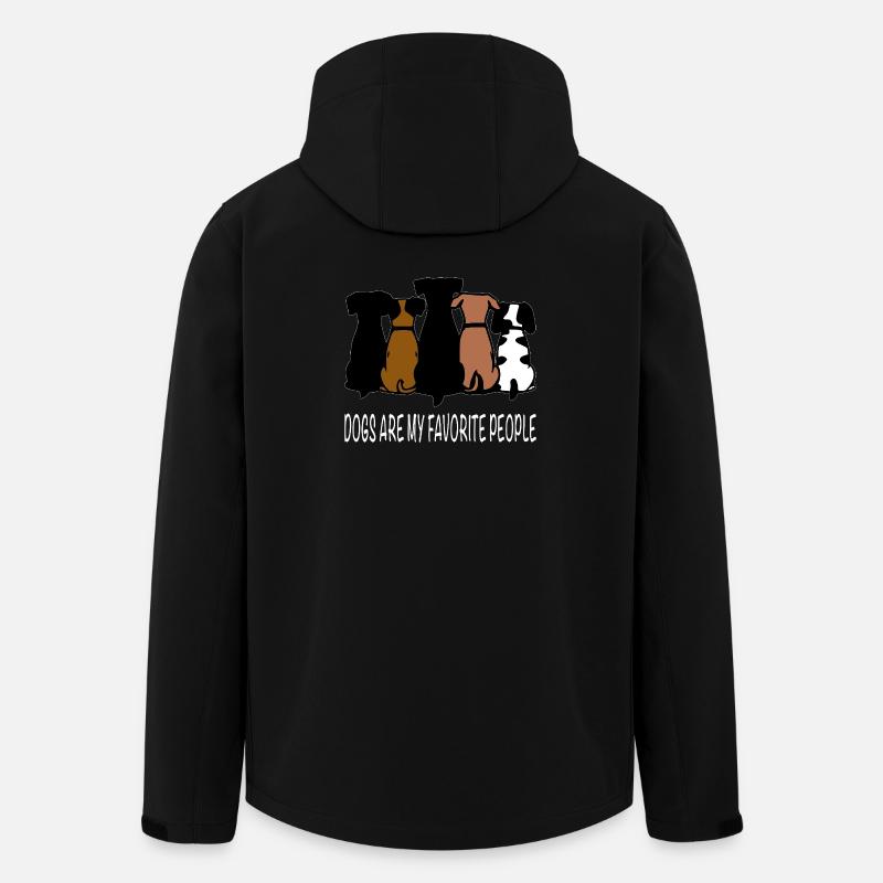 Hunde sind meine Lieblingsmenschen - Recycelte Männer Softshell-Jacke von Stanley/Stella - Schwarz