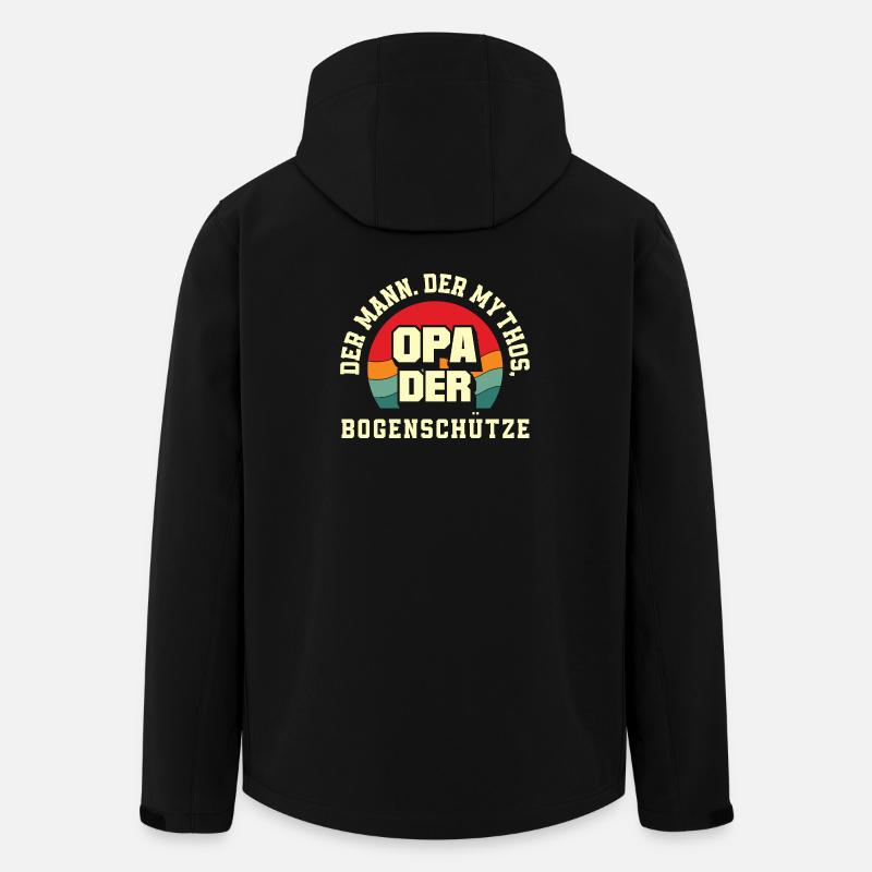 Ich gehe Bogenschießen - Recycelte Männer Softshell-Jacke von Stanley/Stella - Schwarz