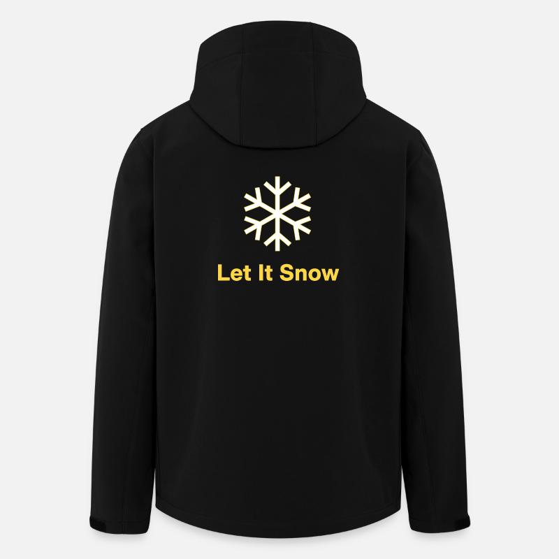 Golden Snowflake - Let It Snow - Men’s Recycled Softshell Jacket by Stanley/Stella - black